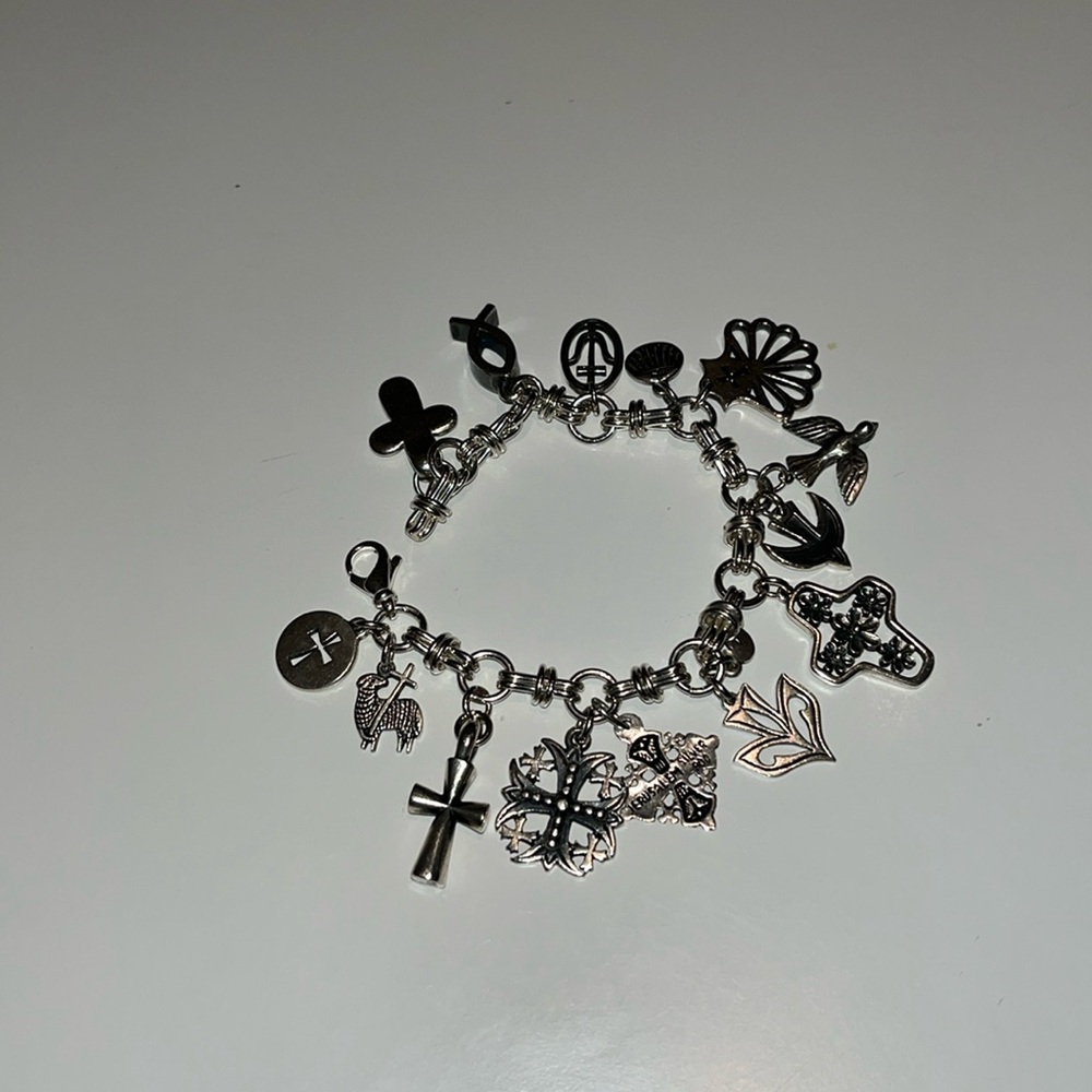 James Avery Sterling Silver Religious & Nature Charm Bracelet